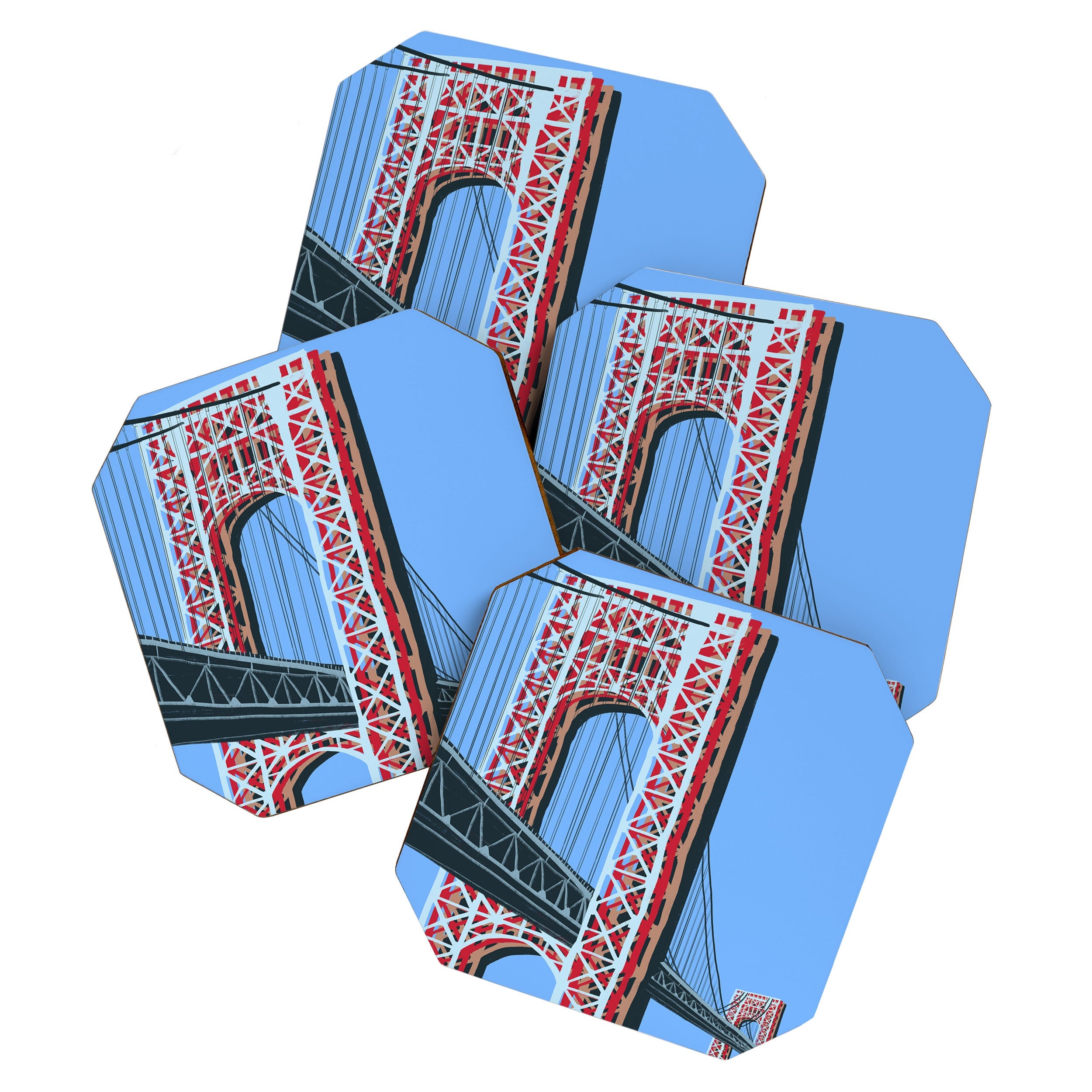DENY Designs yonkers gwbridge Coaster Set
