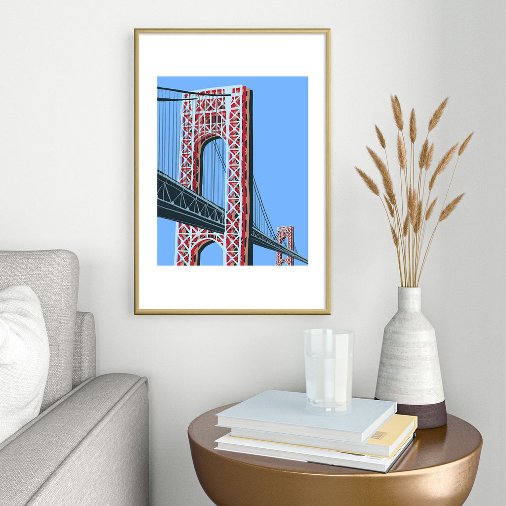 DENY Designs yonkers gwbridge Metal Framed Art Print