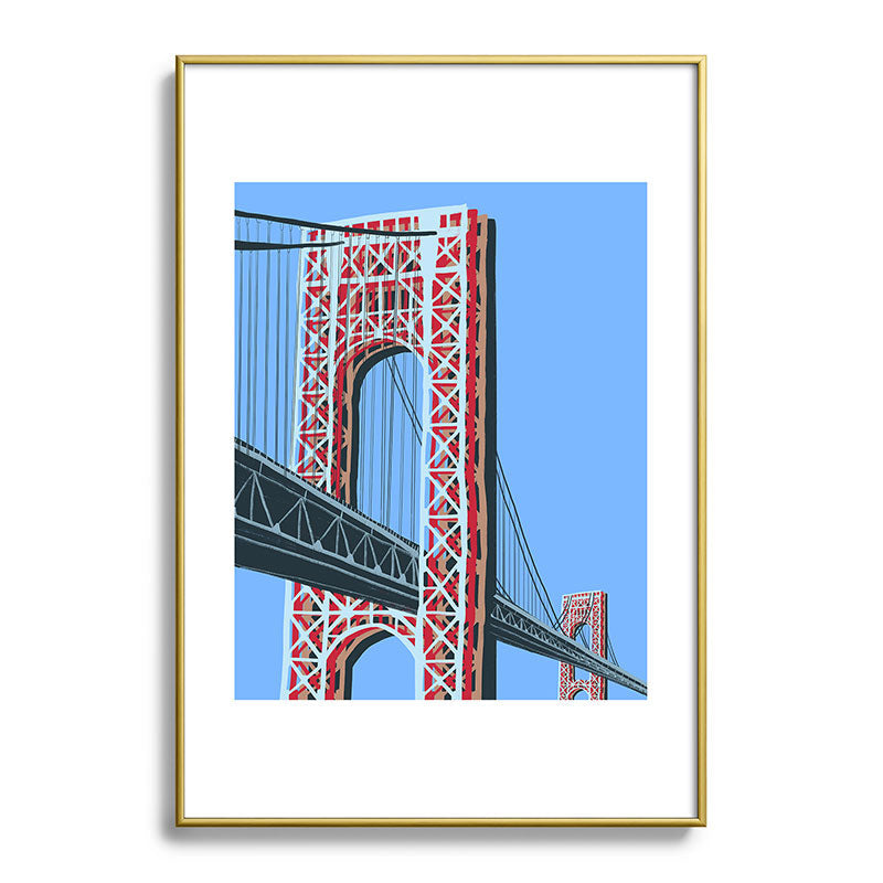 DENY Designs yonkers gwbridge Metal Framed Art Print