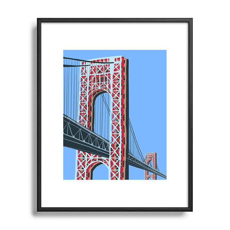 DENY Designs yonkers gwbridge Metal Framed Art Print