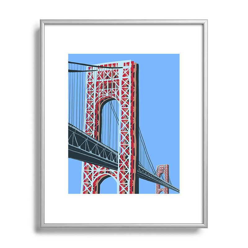 DENY Designs yonkers gwbridge Metal Framed Art Print