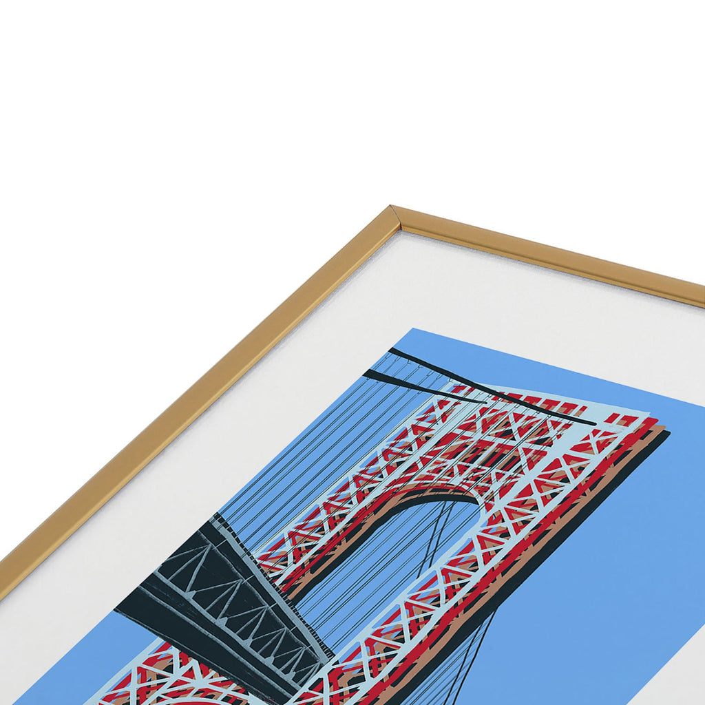 DENY Designs yonkers gwbridge Metal Framed Art Print