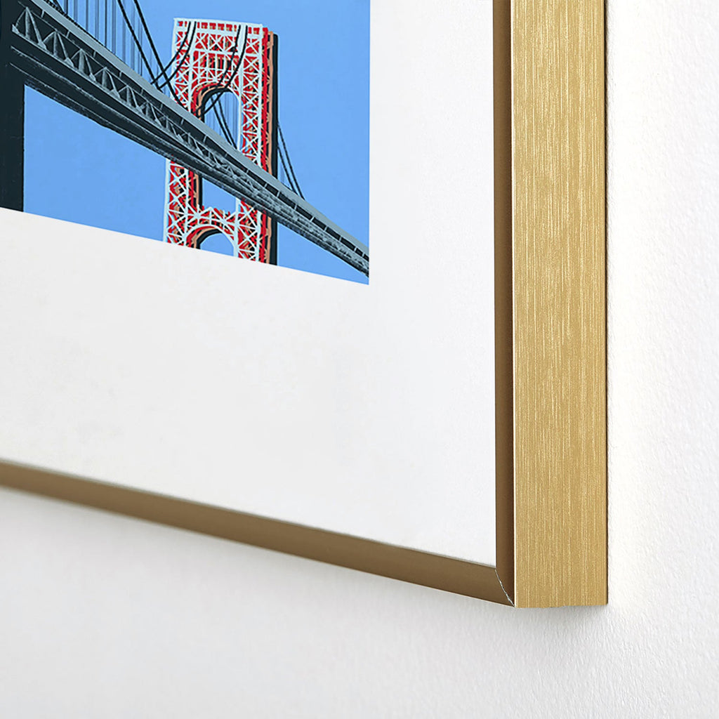 DENY Designs yonkers gwbridge Metal Framed Art Print