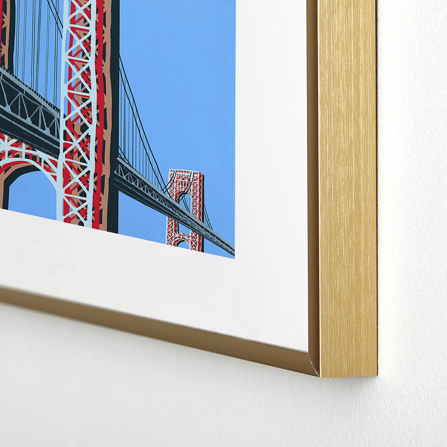 DENY Designs yonkers gwbridge Metal Framed Art Print
