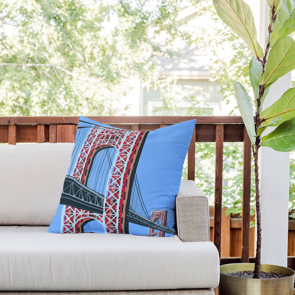 DENY Designs yonkers gwbridge Outdoor Throw Pillow