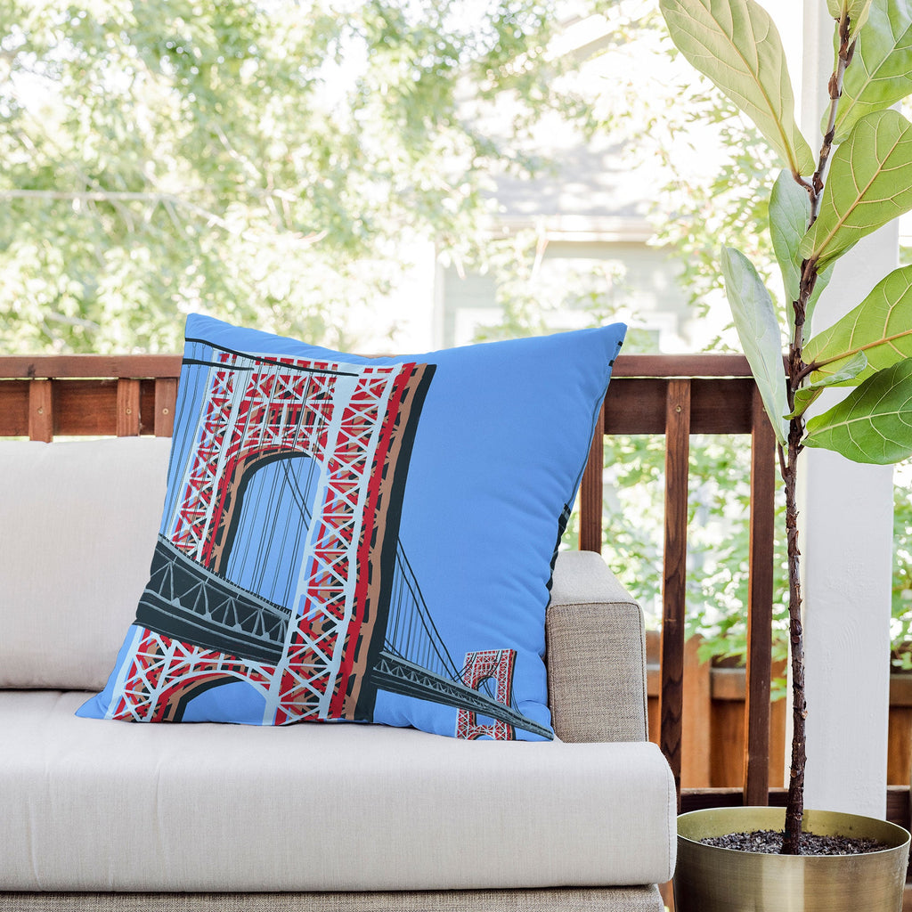 DENY Designs yonkers gwbridge Outdoor Throw Pillow
