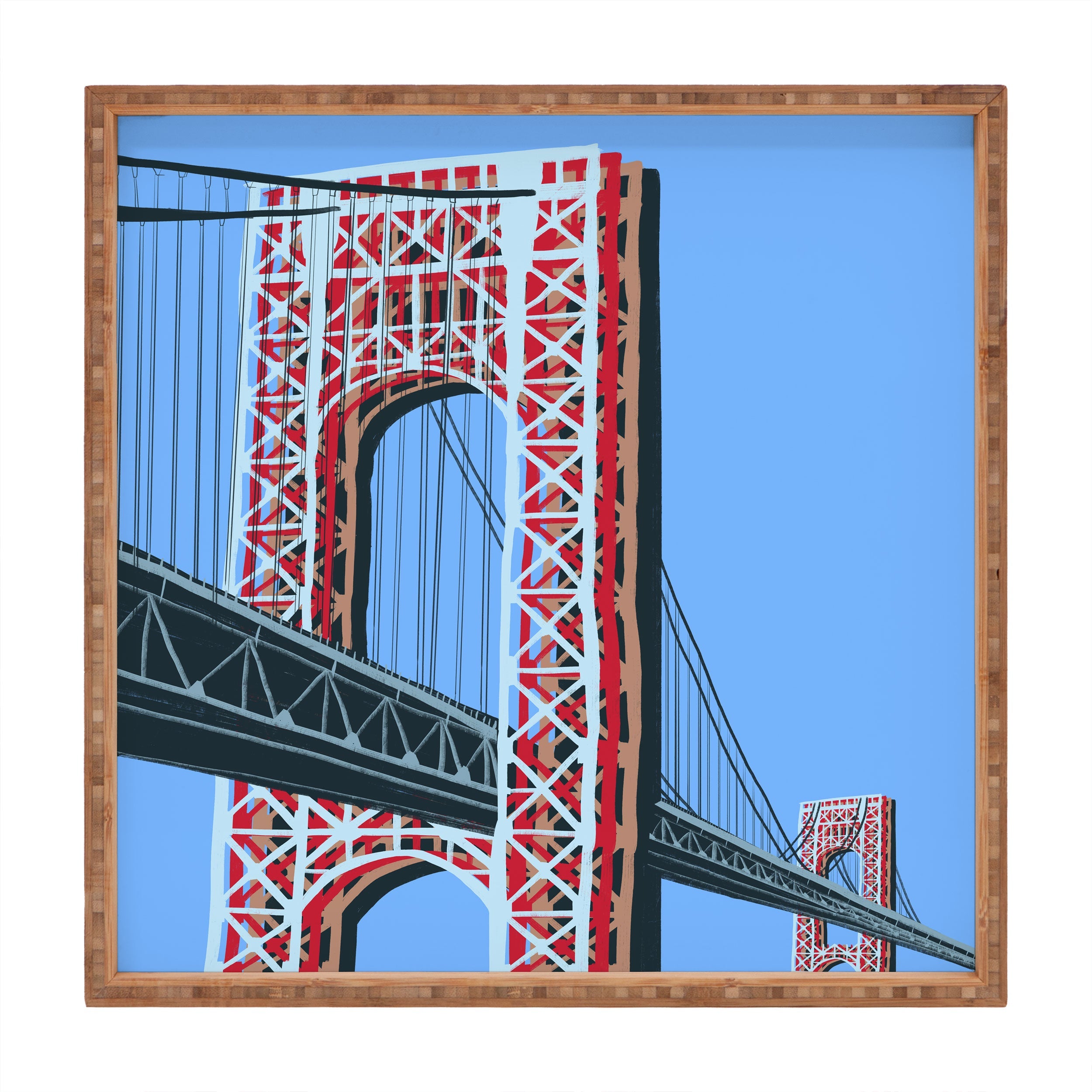 DENY Designs yonkers gwbridge Square Tray