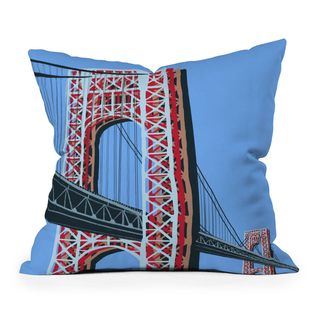 DENY Designs yonkers gwbridge Outdoor Throw Pillow