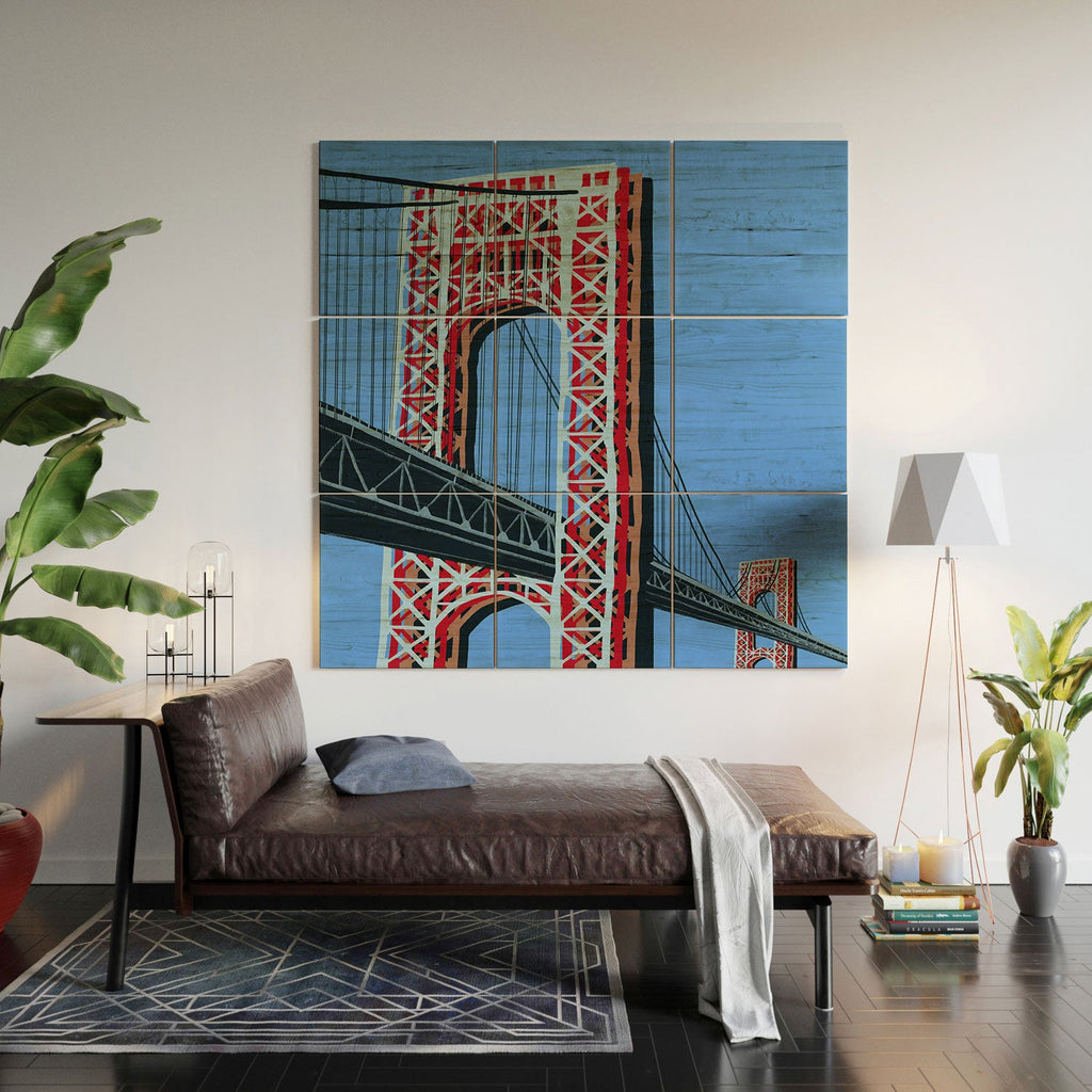 DENY Designs yonkers gwbridge Wood Wall Mural
