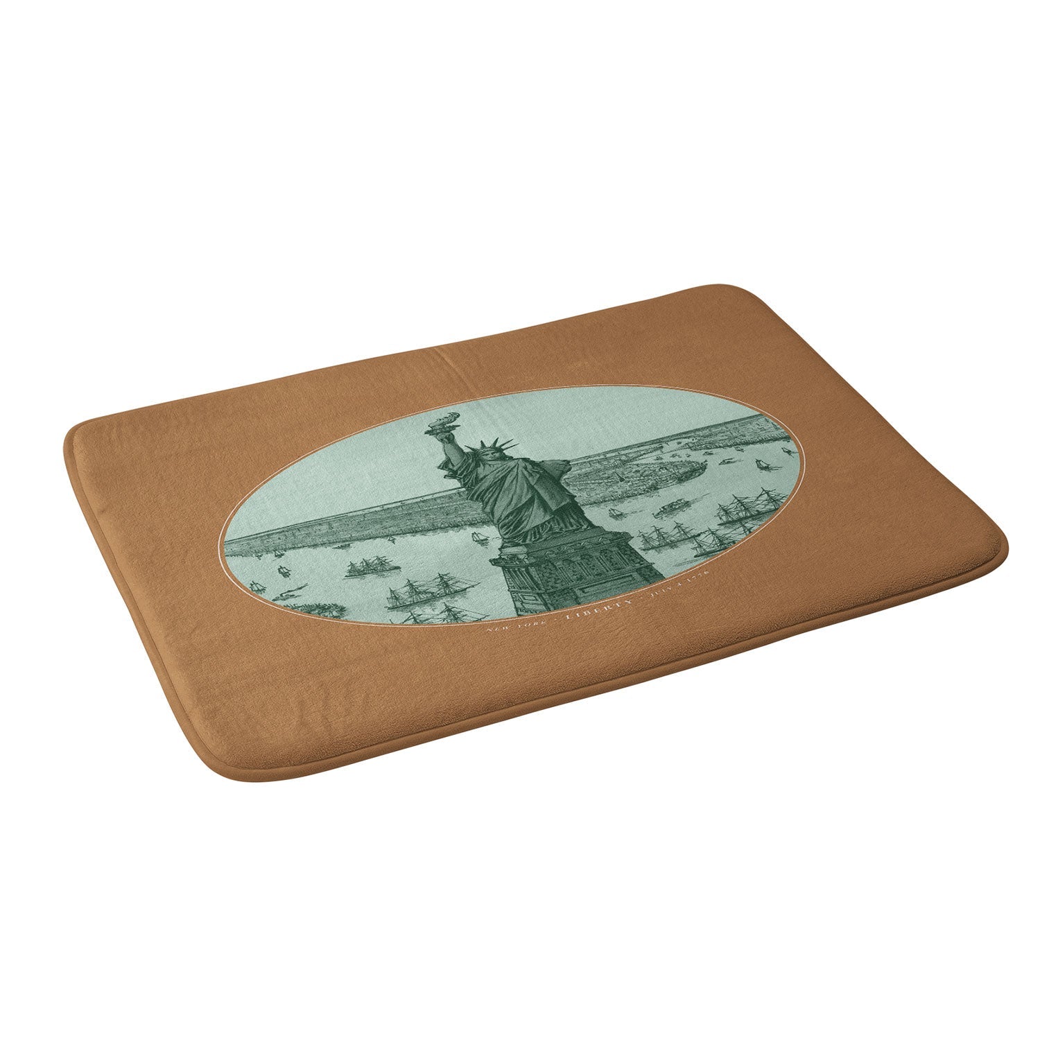 DENY Designs yonkers liberty Memory Foam Bath Mat