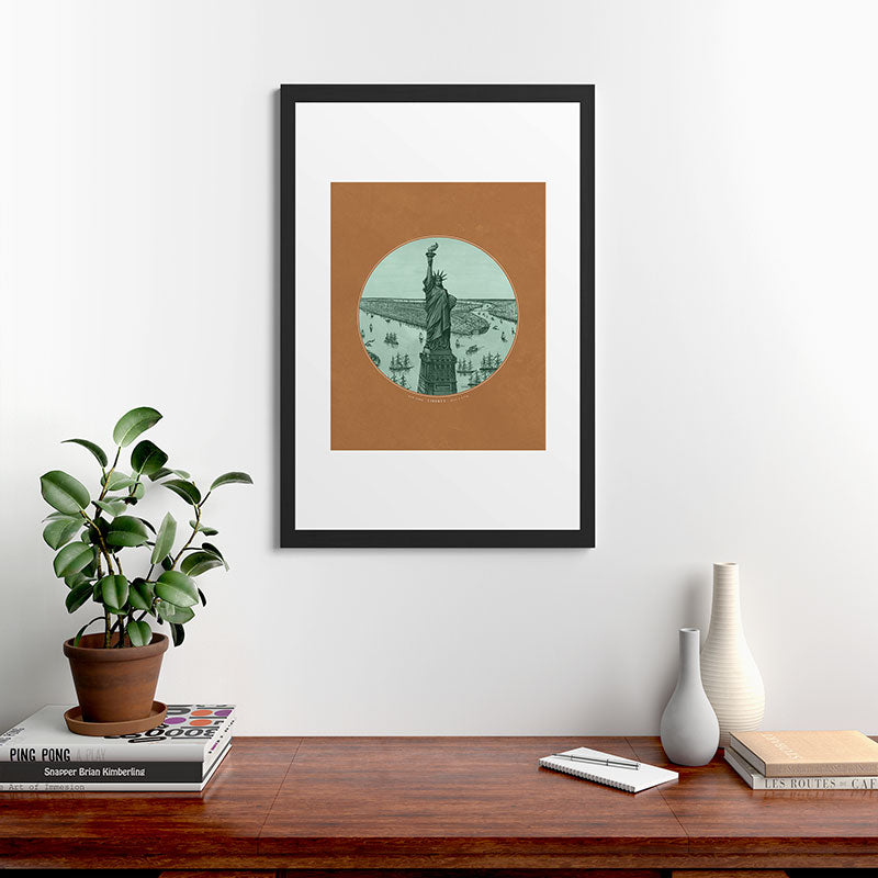 DENY Designs yonkers liberty Framed Art Print