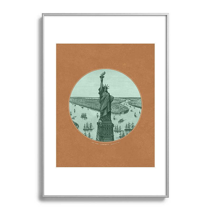 DENY Designs yonkers liberty Metal Framed Art Print