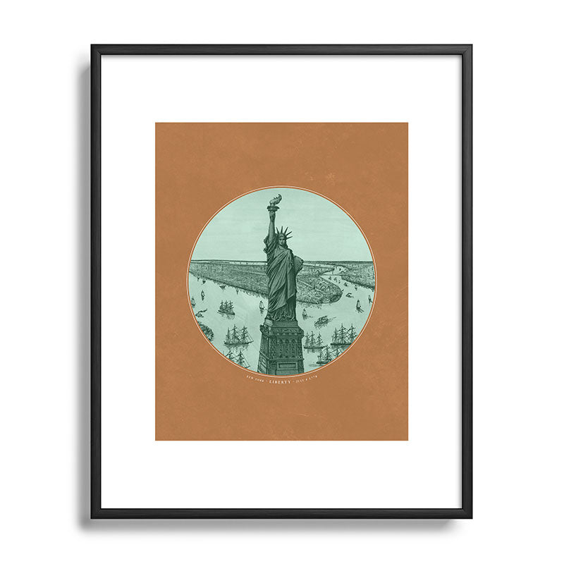 DENY Designs yonkers liberty Metal Framed Art Print
