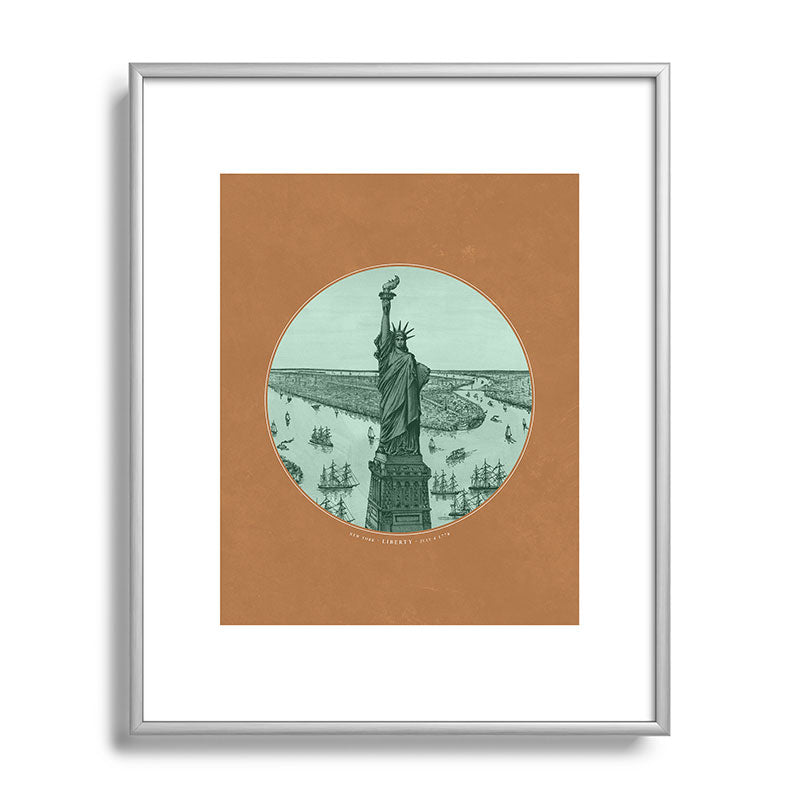 DENY Designs yonkers liberty Metal Framed Art Print