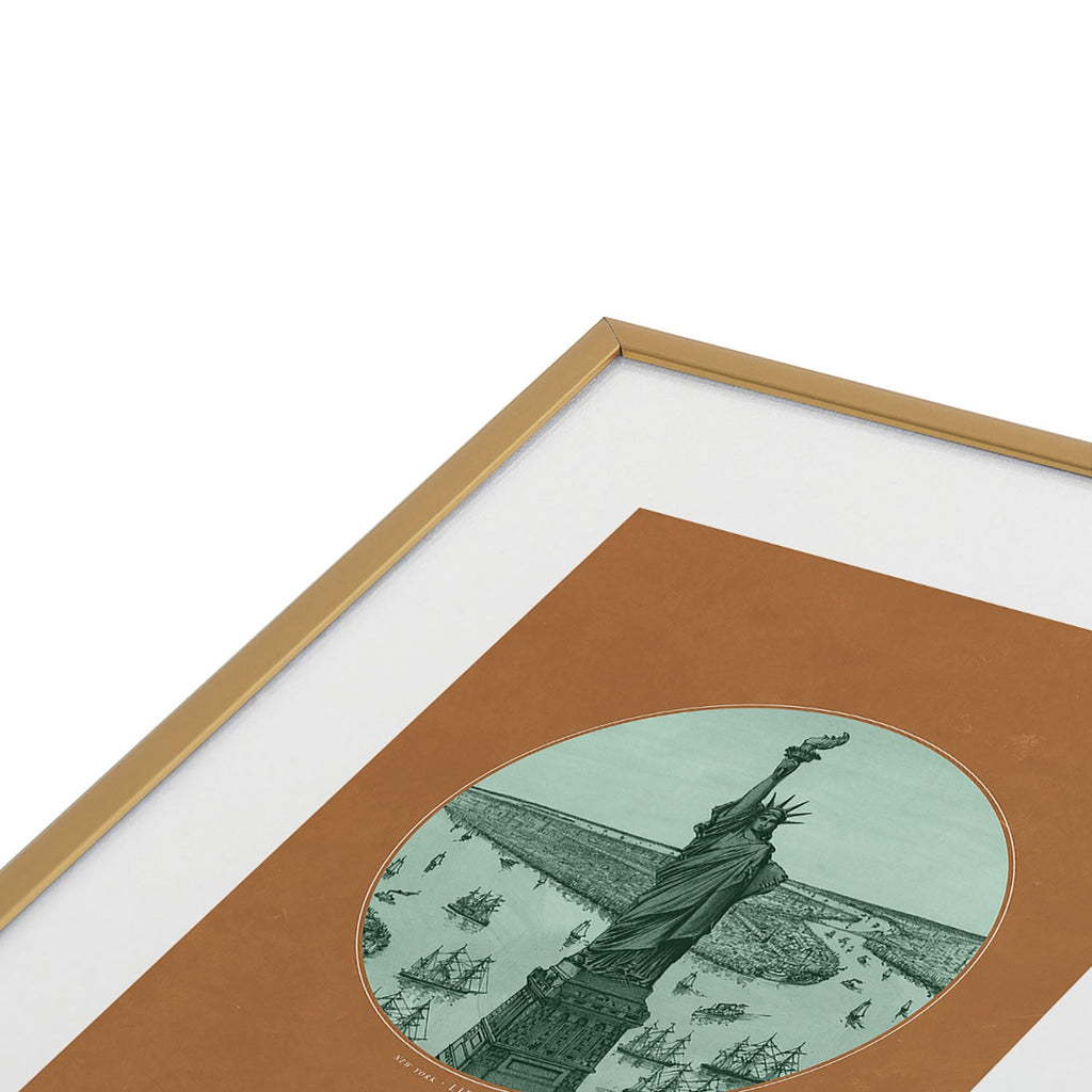 DENY Designs yonkers liberty Metal Framed Art Print