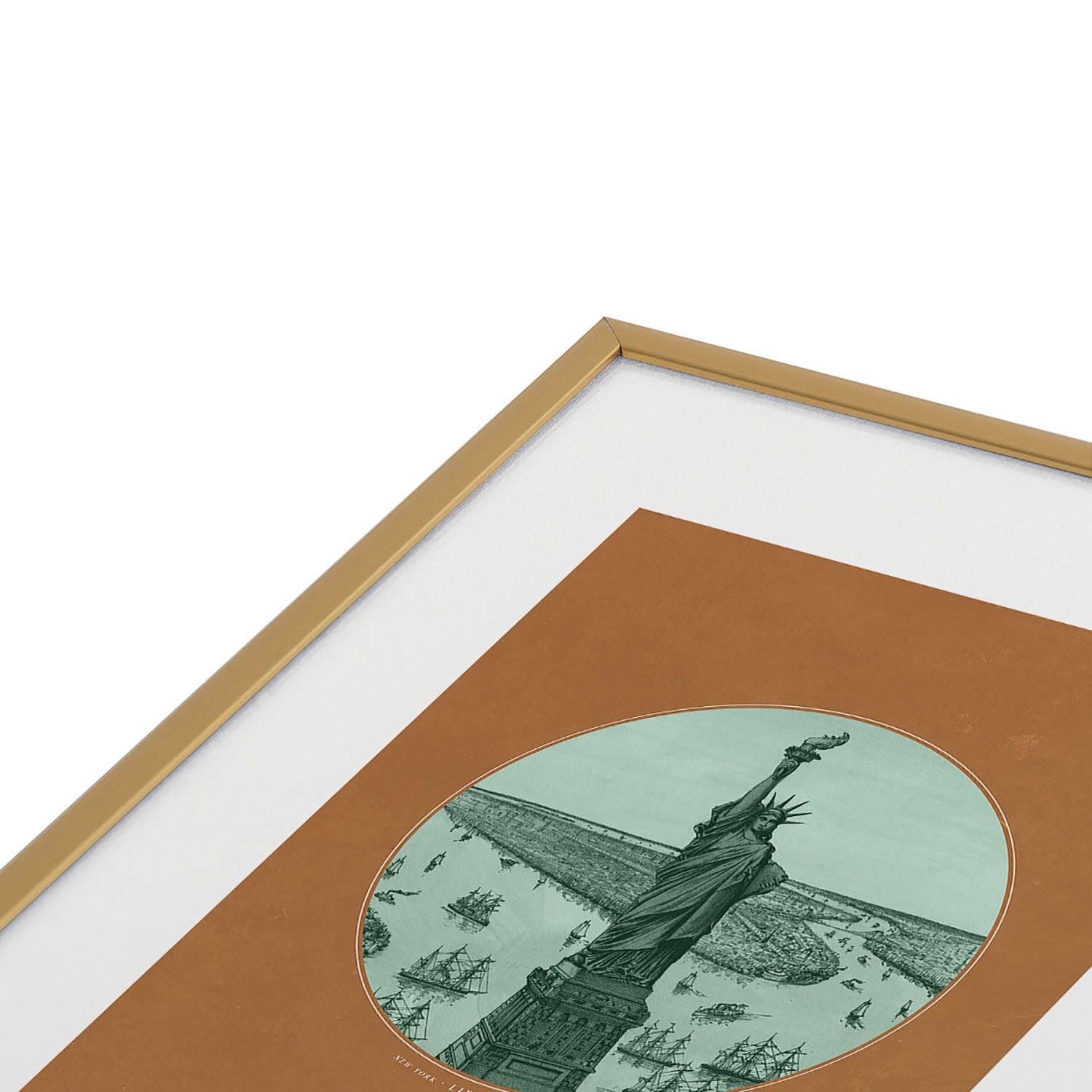 DENY Designs yonkers liberty Metal Framed Art Print