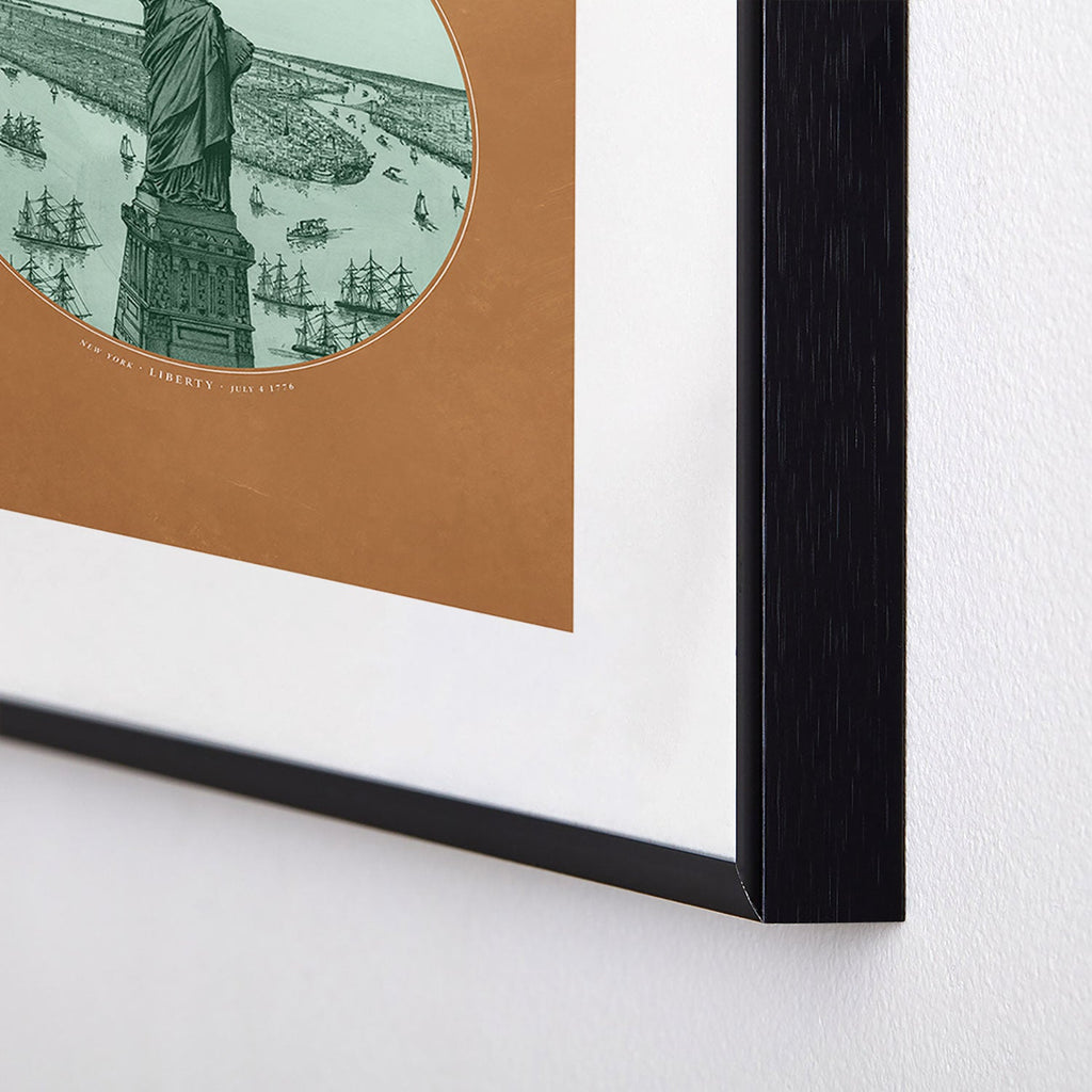 DENY Designs yonkers liberty Metal Framed Art Print
