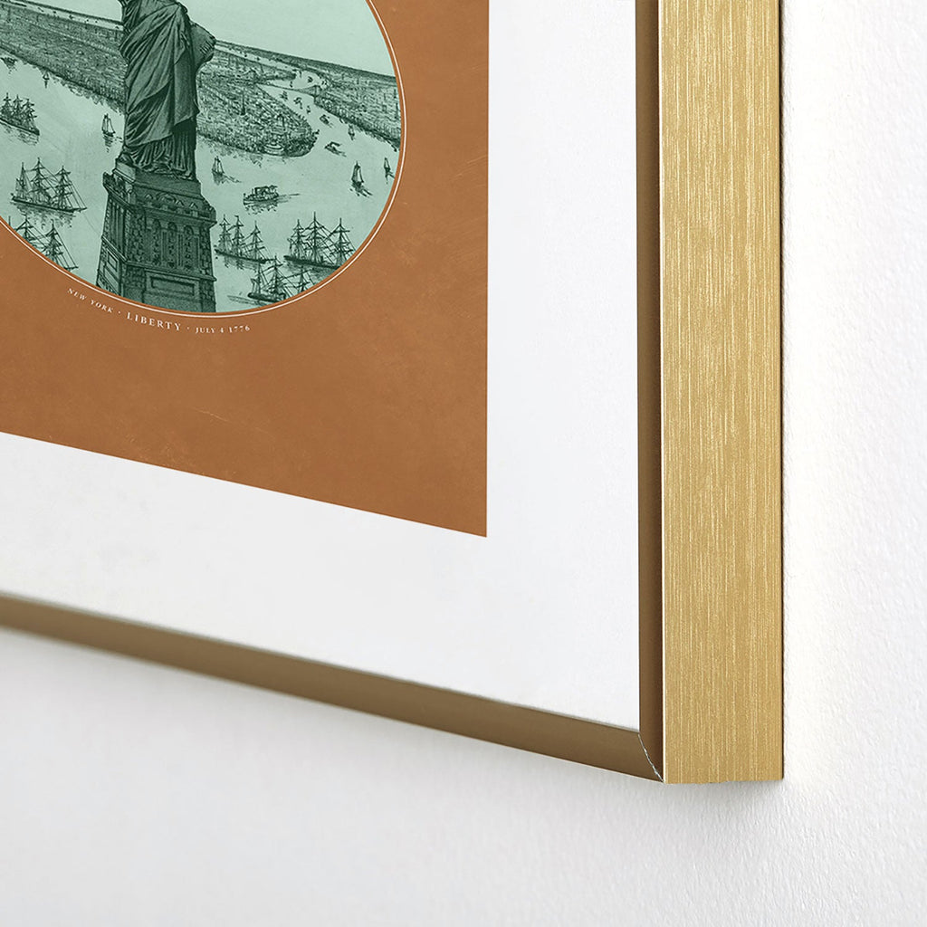 DENY Designs yonkers liberty Metal Framed Art Print