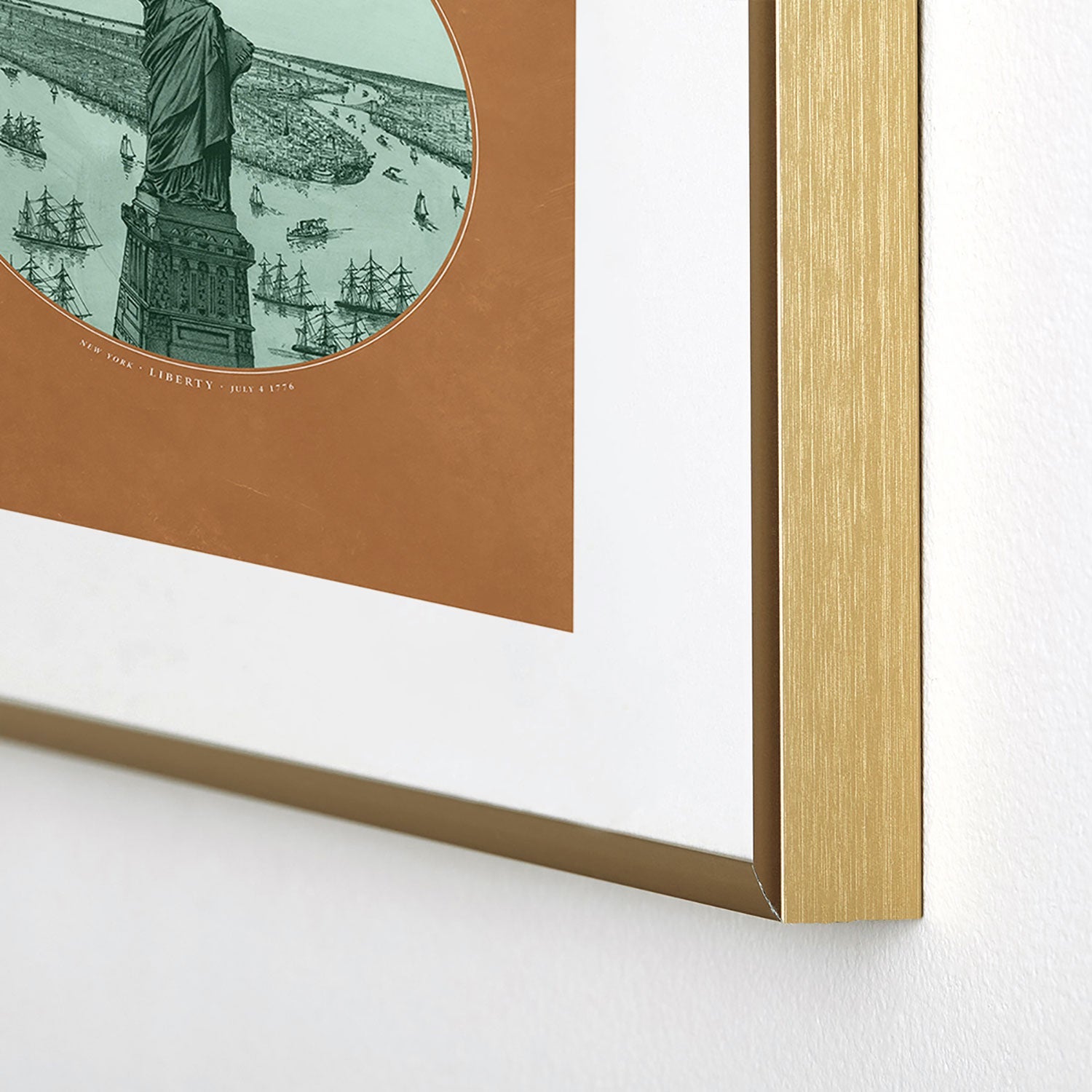 DENY Designs yonkers liberty Metal Framed Art Print