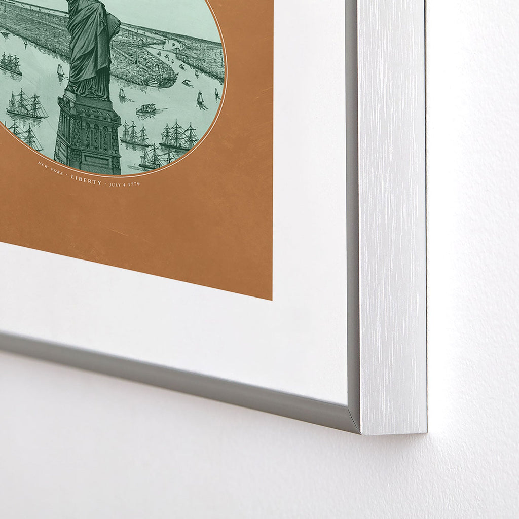 DENY Designs yonkers liberty Metal Framed Art Print
