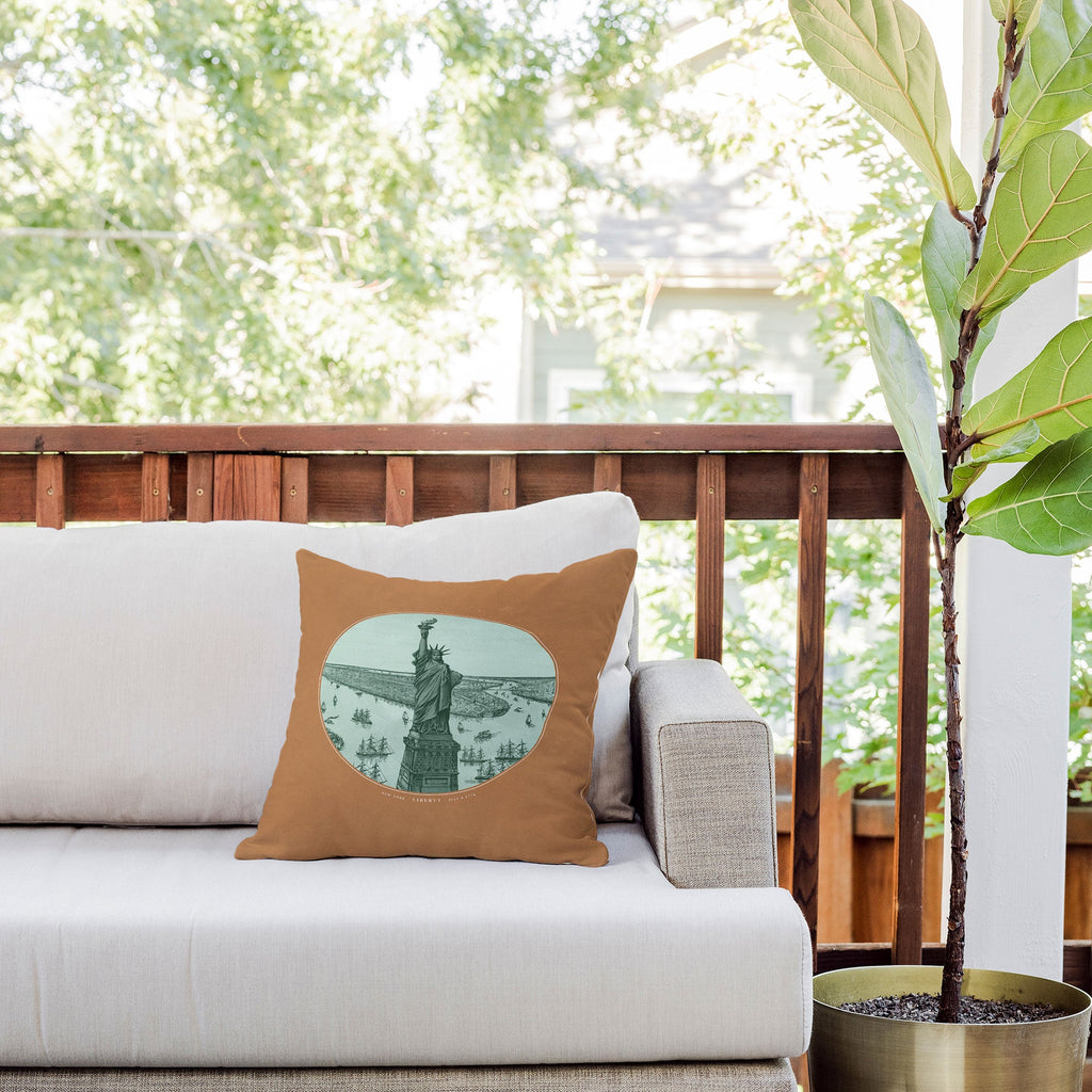 DENY Designs yonkers liberty Outdoor Throw Pillow