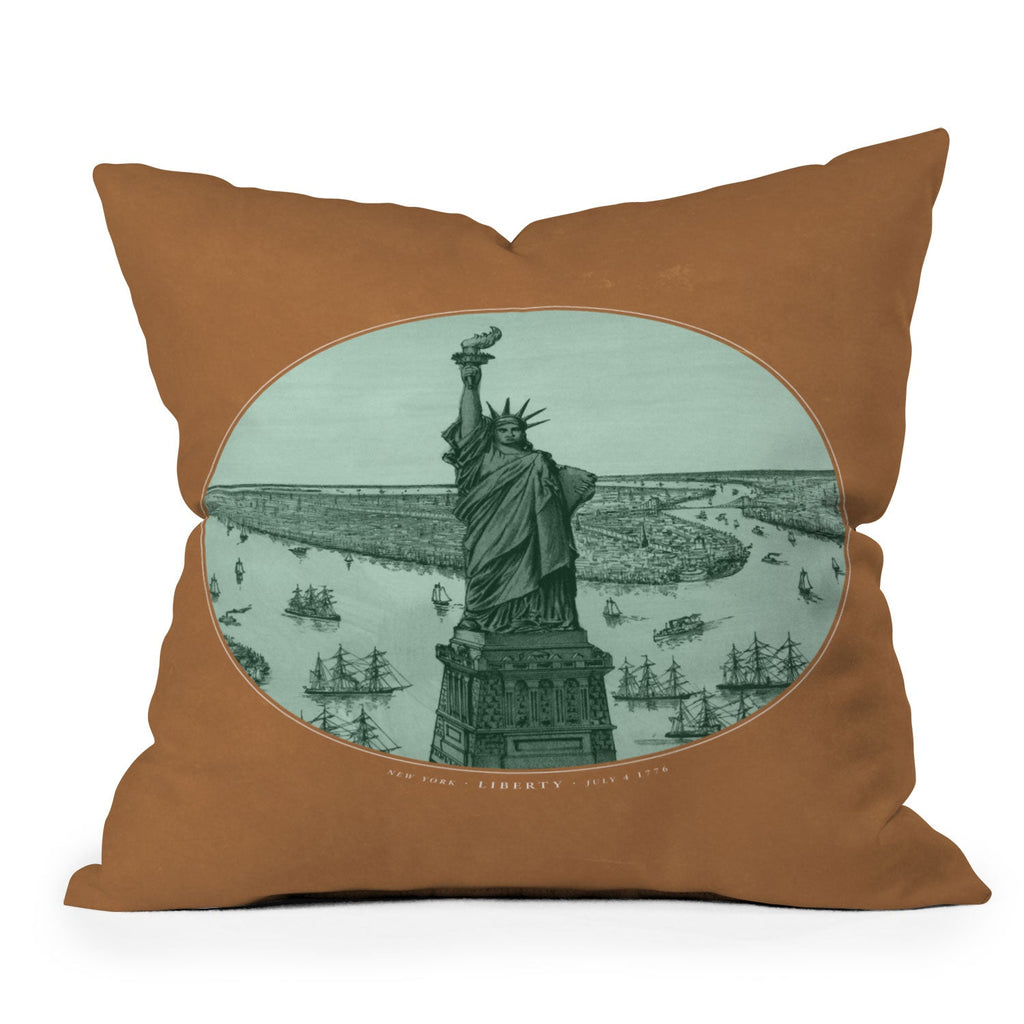 DENY Designs yonkers liberty Outdoor Throw Pillow