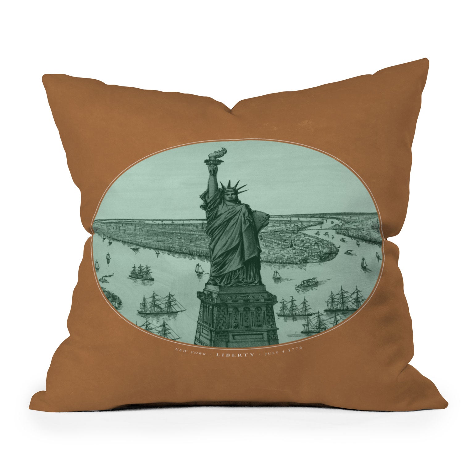 DENY Designs yonkers liberty Outdoor Throw Pillow