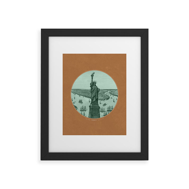 DENY Designs yonkers liberty Framed Art Print