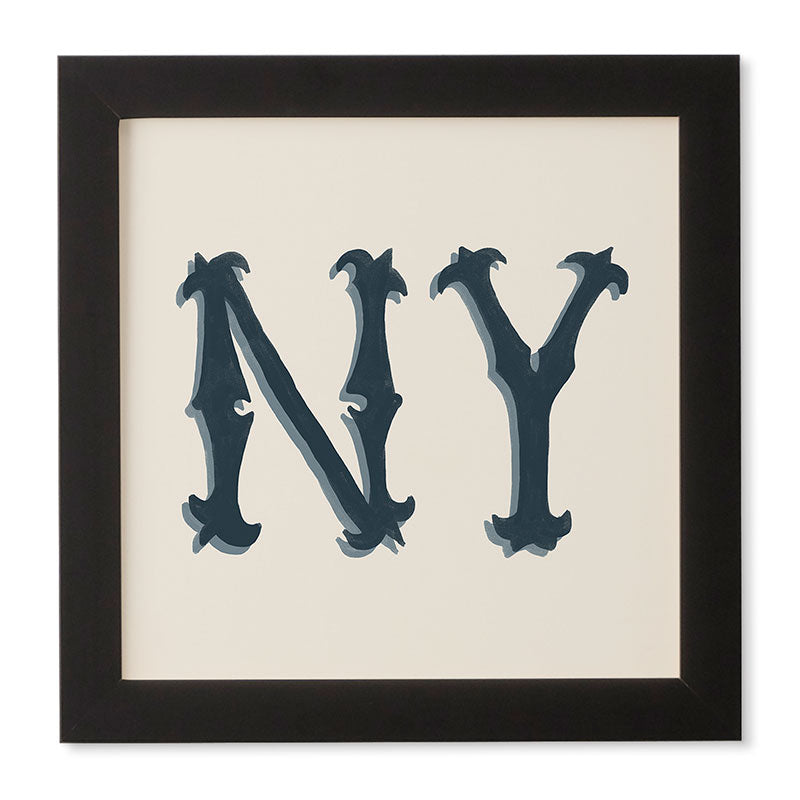 DENY Designs yonkers ny cream Framed Wall Art