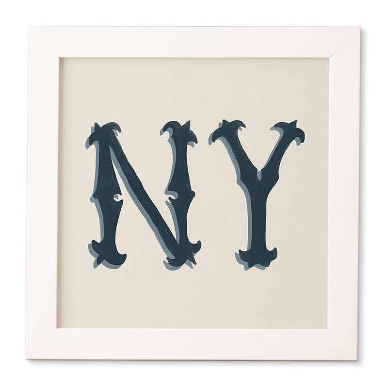 DENY Designs yonkers ny cream Framed Wall Art