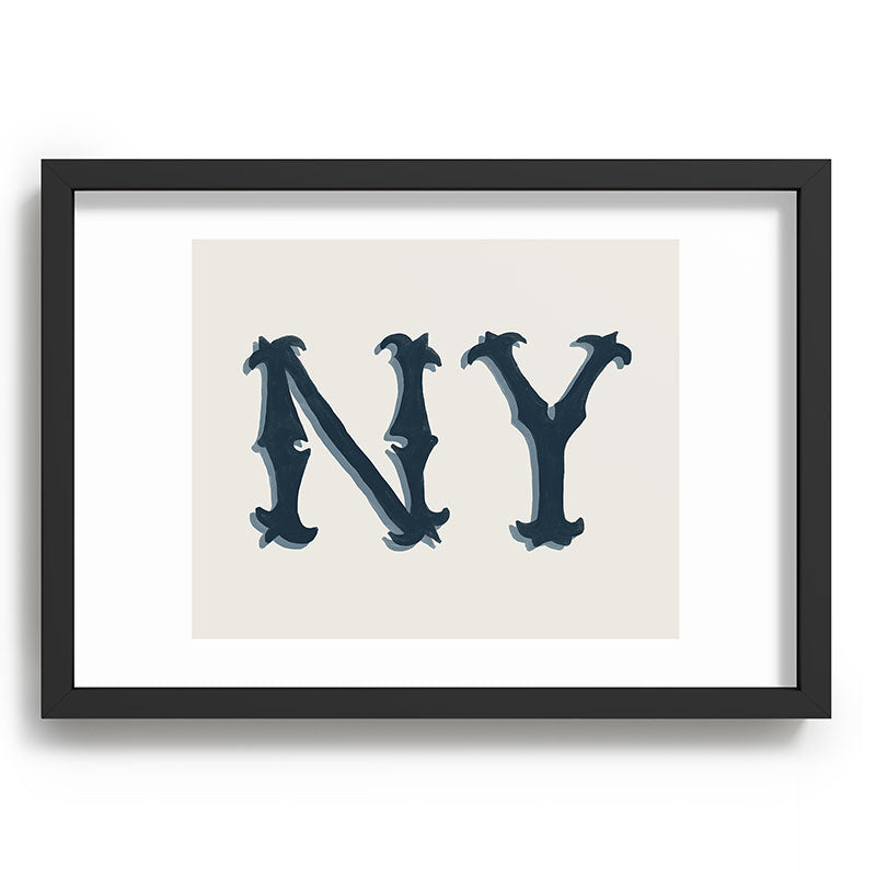DENY Designs yonkers ny cream Recessed Framing Rectangle
