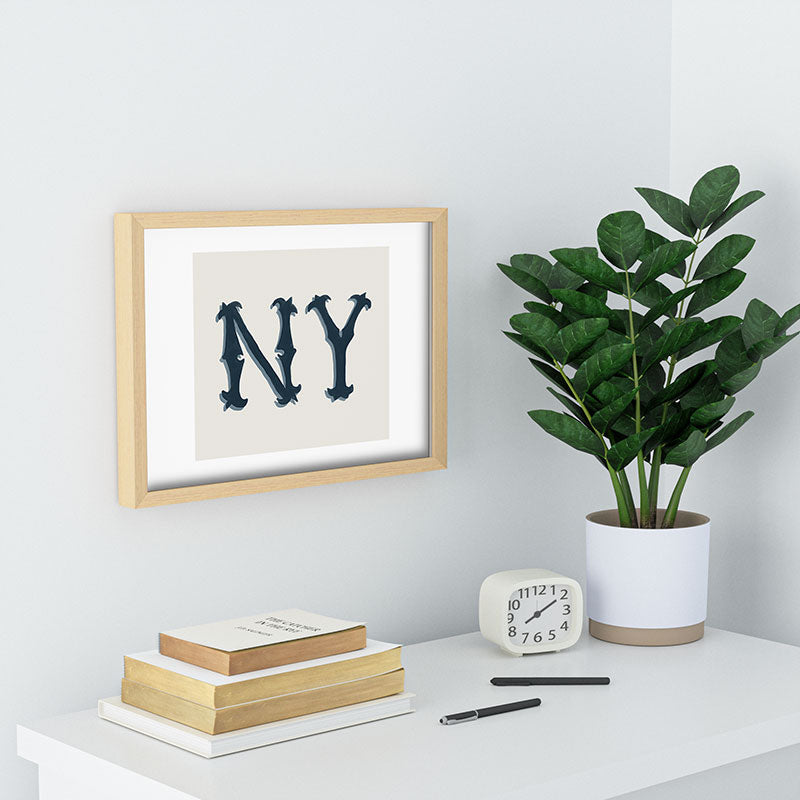 DENY Designs yonkers ny cream Recessed Framing Rectangle