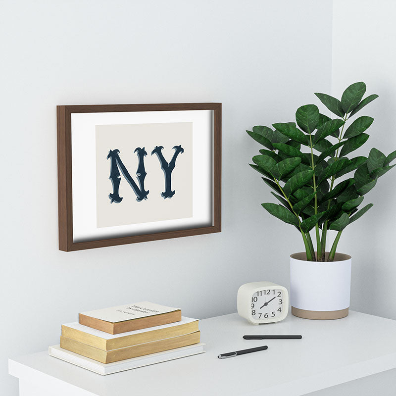 DENY Designs yonkers ny cream Recessed Framing Rectangle