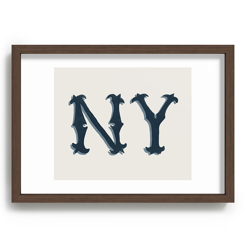 DENY Designs yonkers ny cream Recessed Framing Rectangle