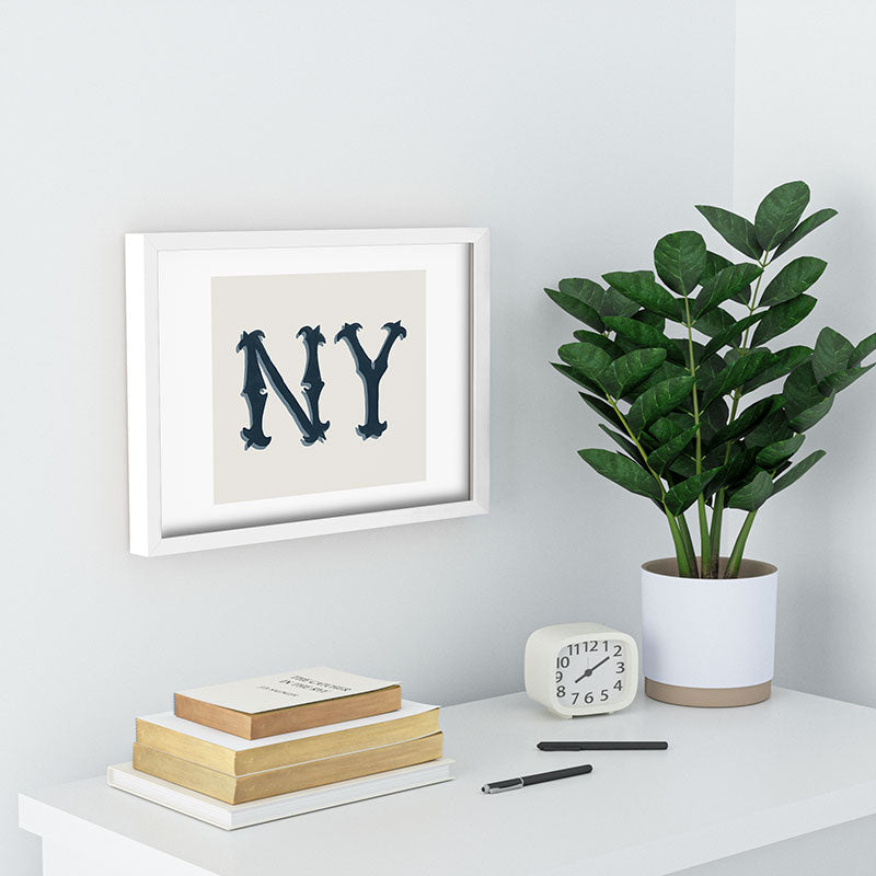DENY Designs yonkers ny cream Recessed Framing Rectangle