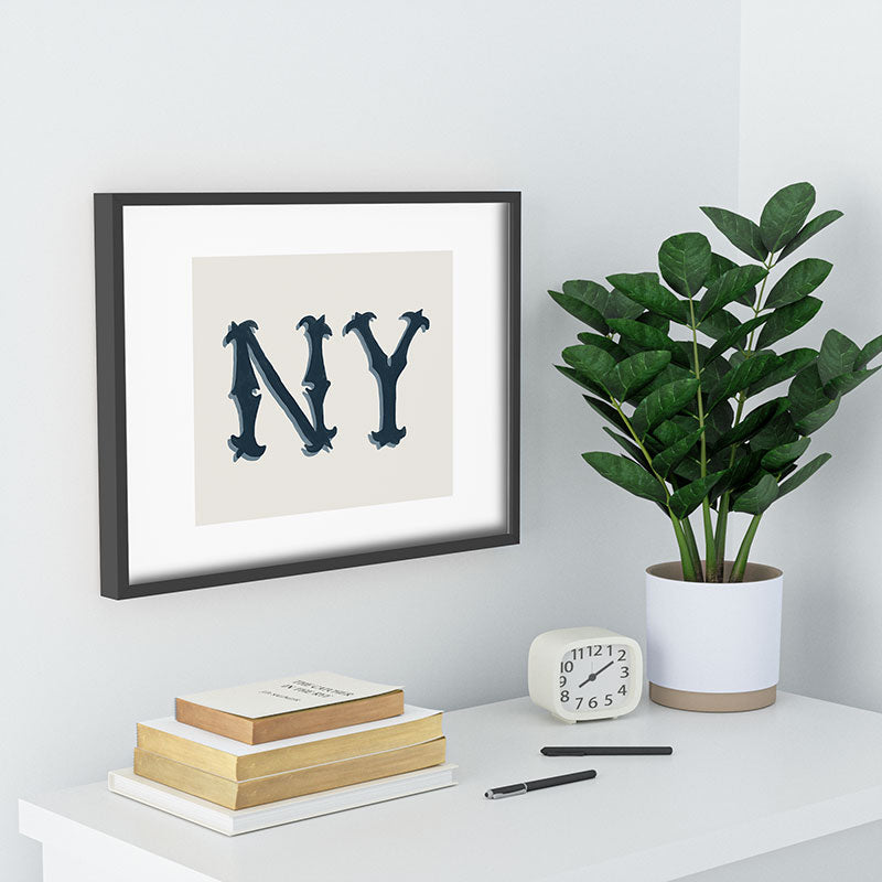 DENY Designs yonkers ny cream Recessed Framing Rectangle