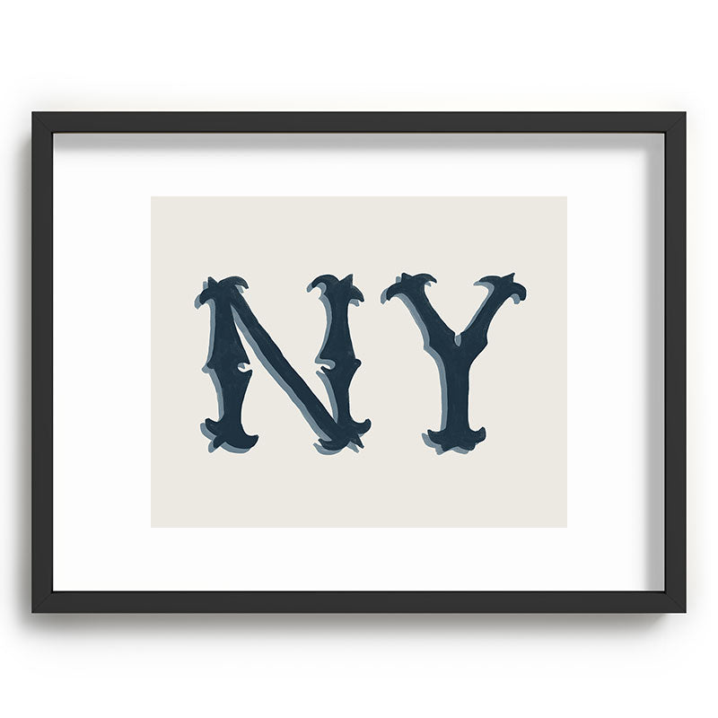 DENY Designs yonkers ny cream Recessed Framing Rectangle