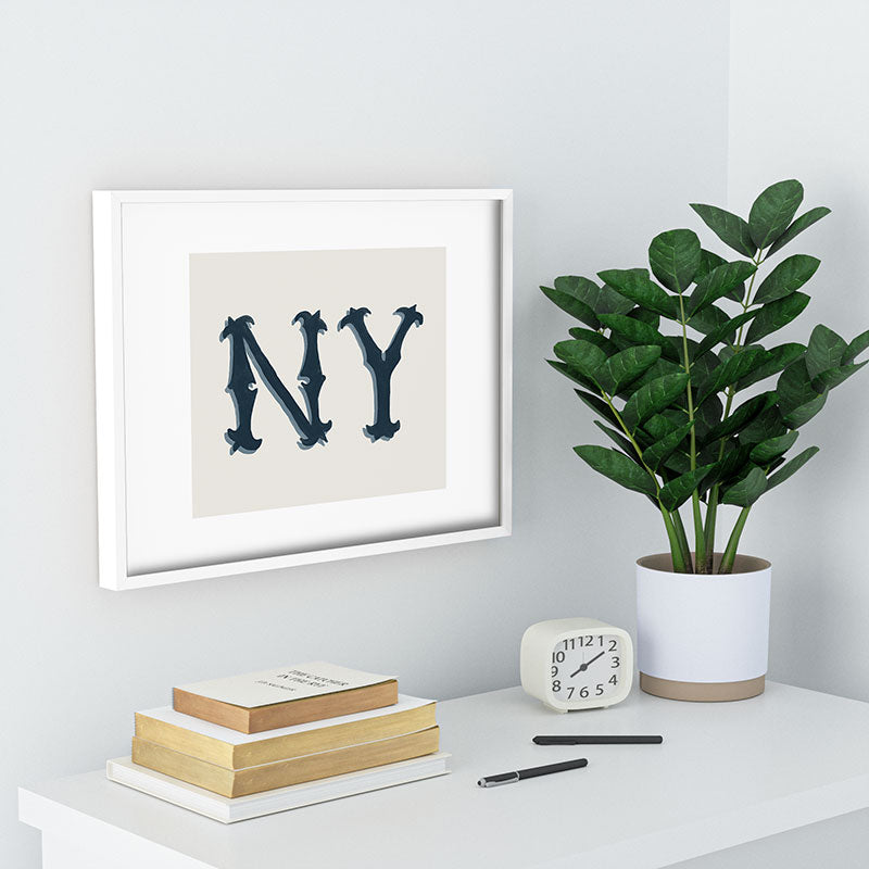 DENY Designs yonkers ny cream Recessed Framing Rectangle