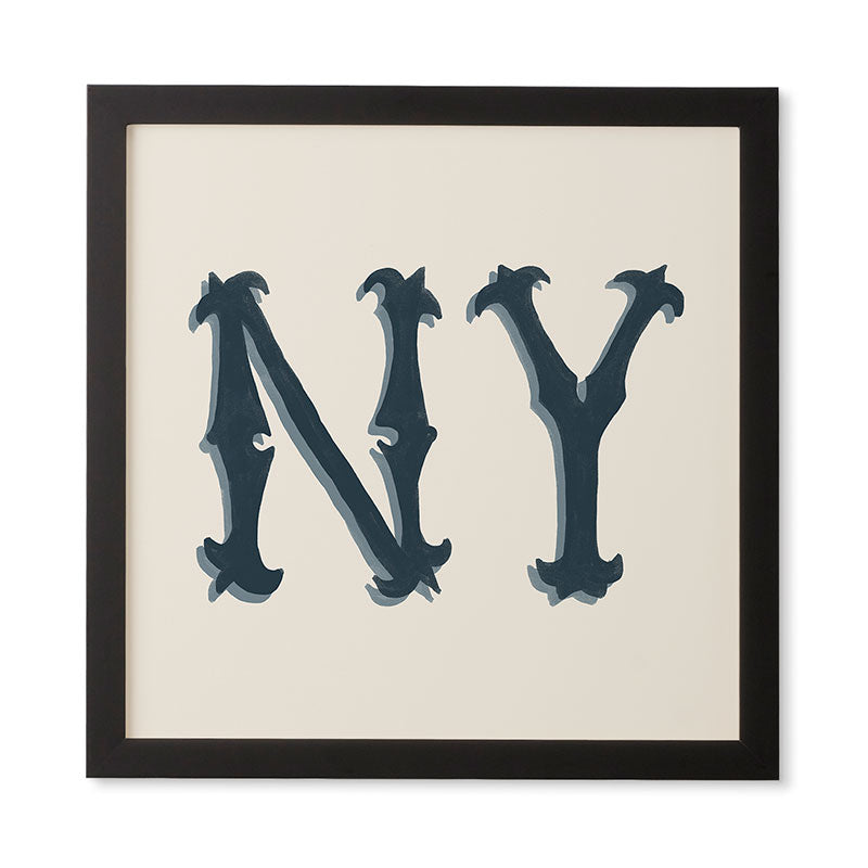 DENY Designs yonkers ny cream Framed Wall Art