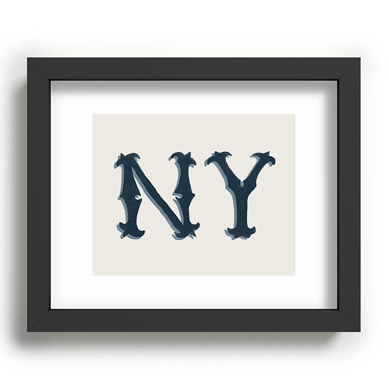 DENY Designs yonkers ny cream Recessed Framing Rectangle