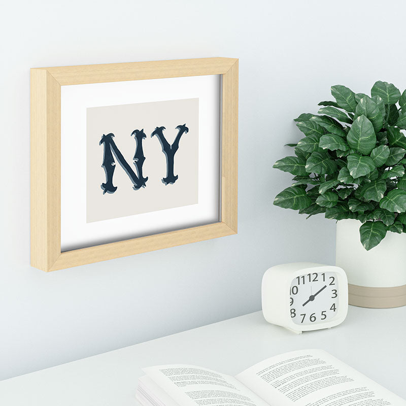 DENY Designs yonkers ny cream Recessed Framing Rectangle