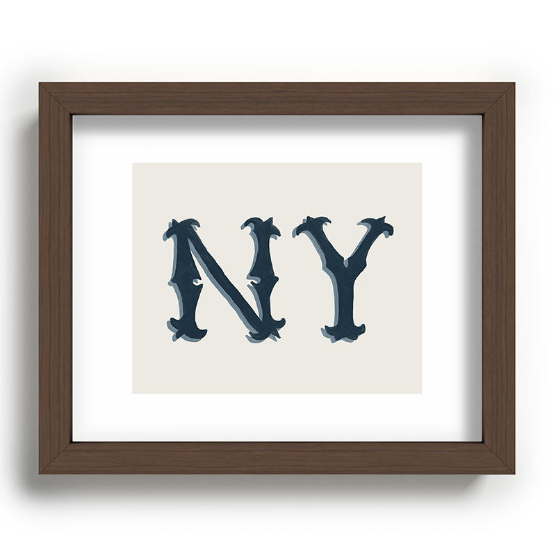 DENY Designs yonkers ny cream Recessed Framing Rectangle