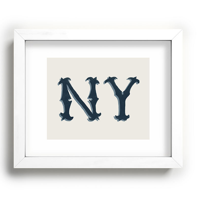 DENY Designs yonkers ny cream Recessed Framing Rectangle