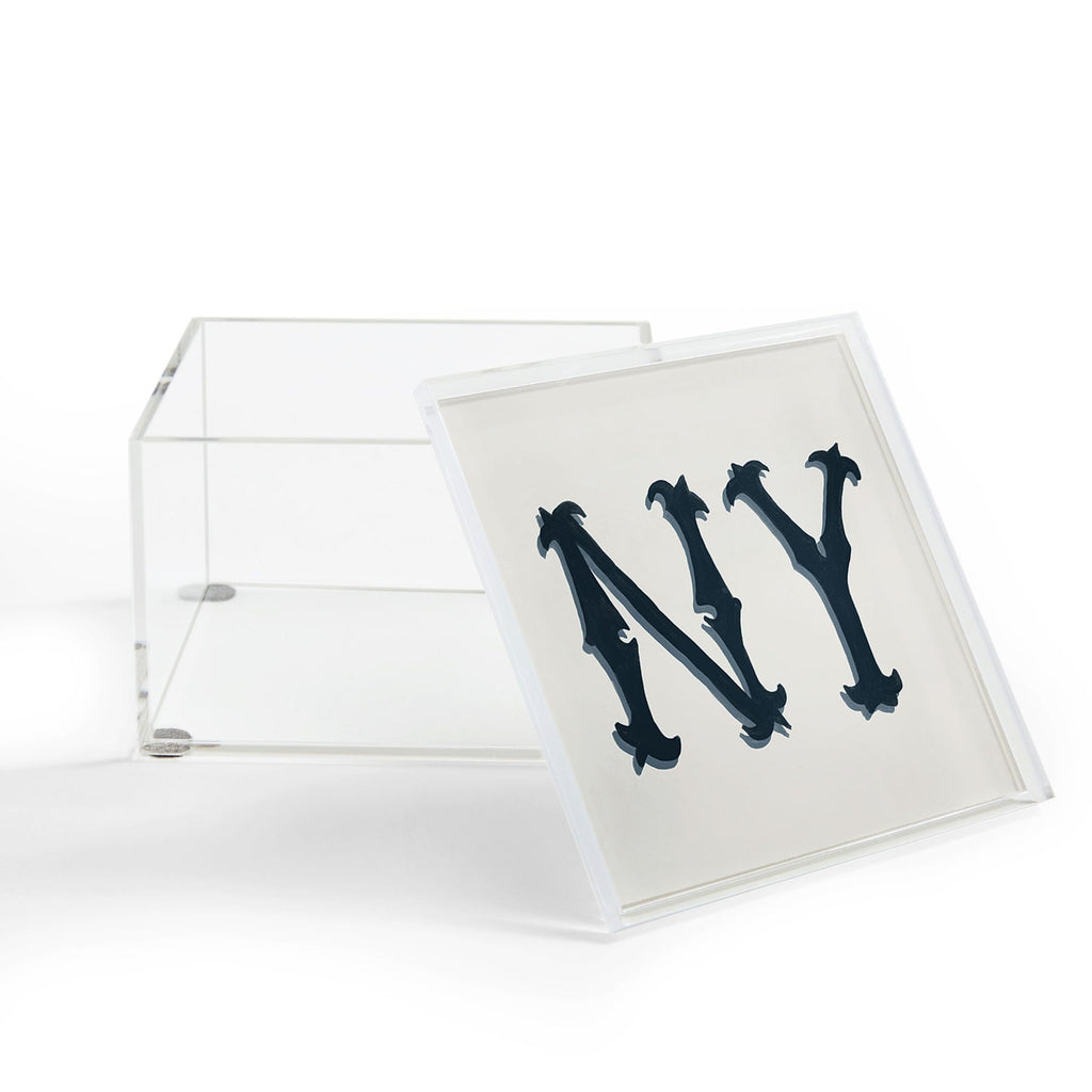 DENY Designs yonkers ny cream Acrylic Box