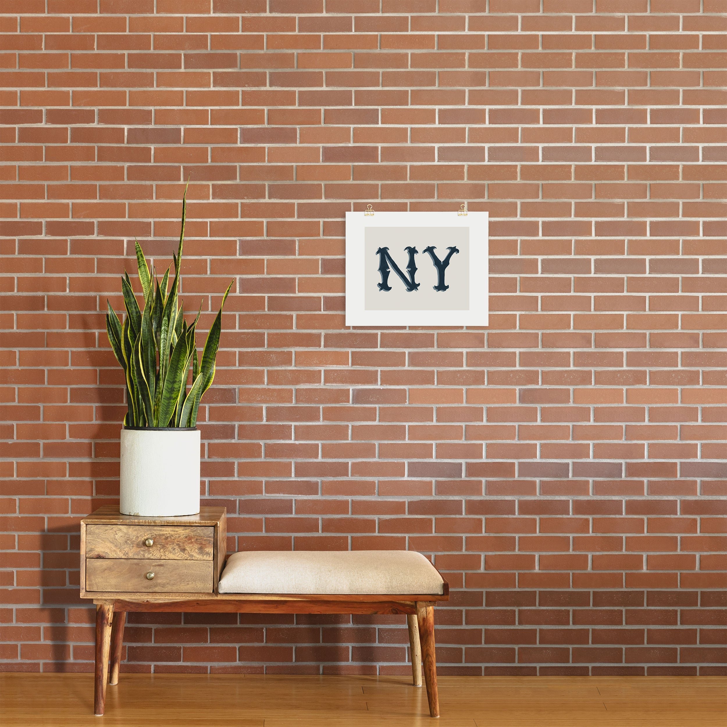 DENY Designs yonkers ny cream Art Print