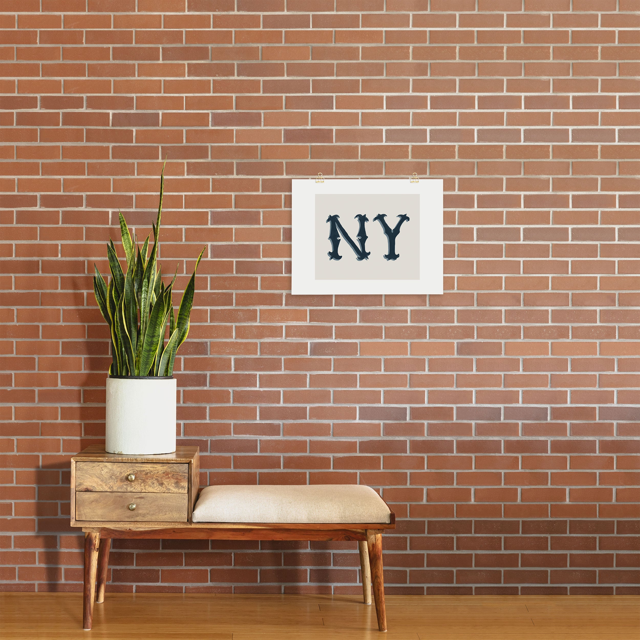 DENY Designs yonkers ny cream Art Print