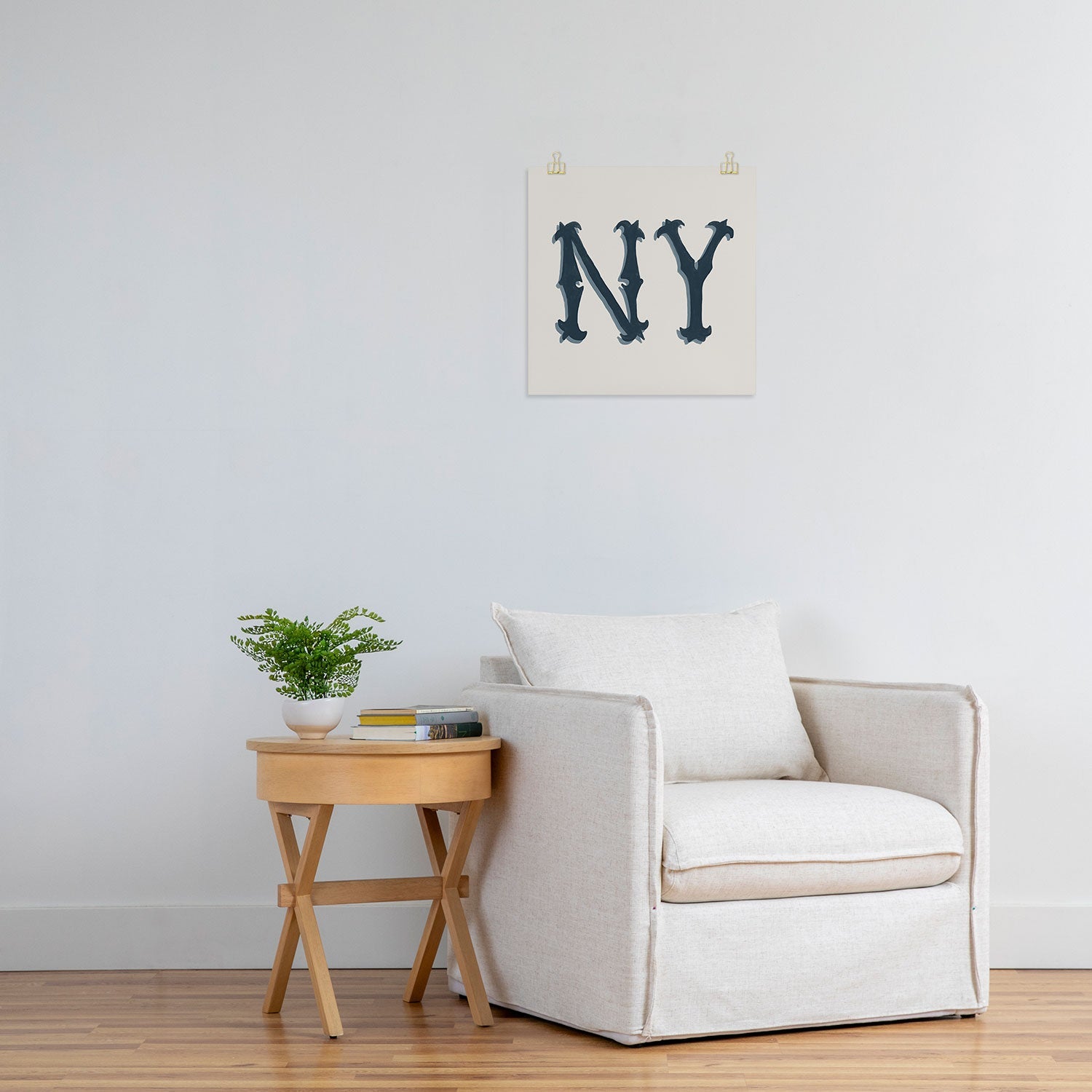 DENY Designs yonkers ny cream Art Print
