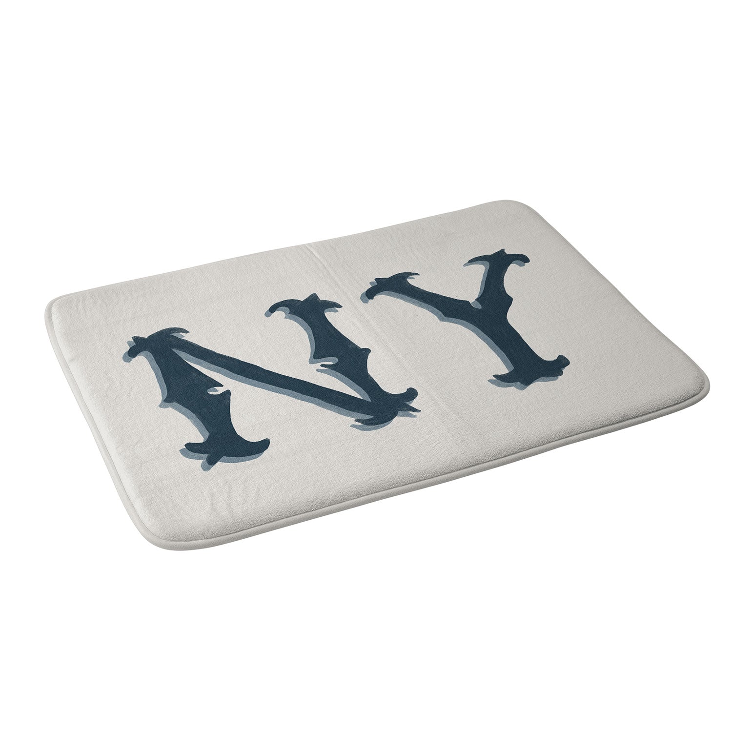 DENY Designs yonkers ny cream Memory Foam Bath Mat
