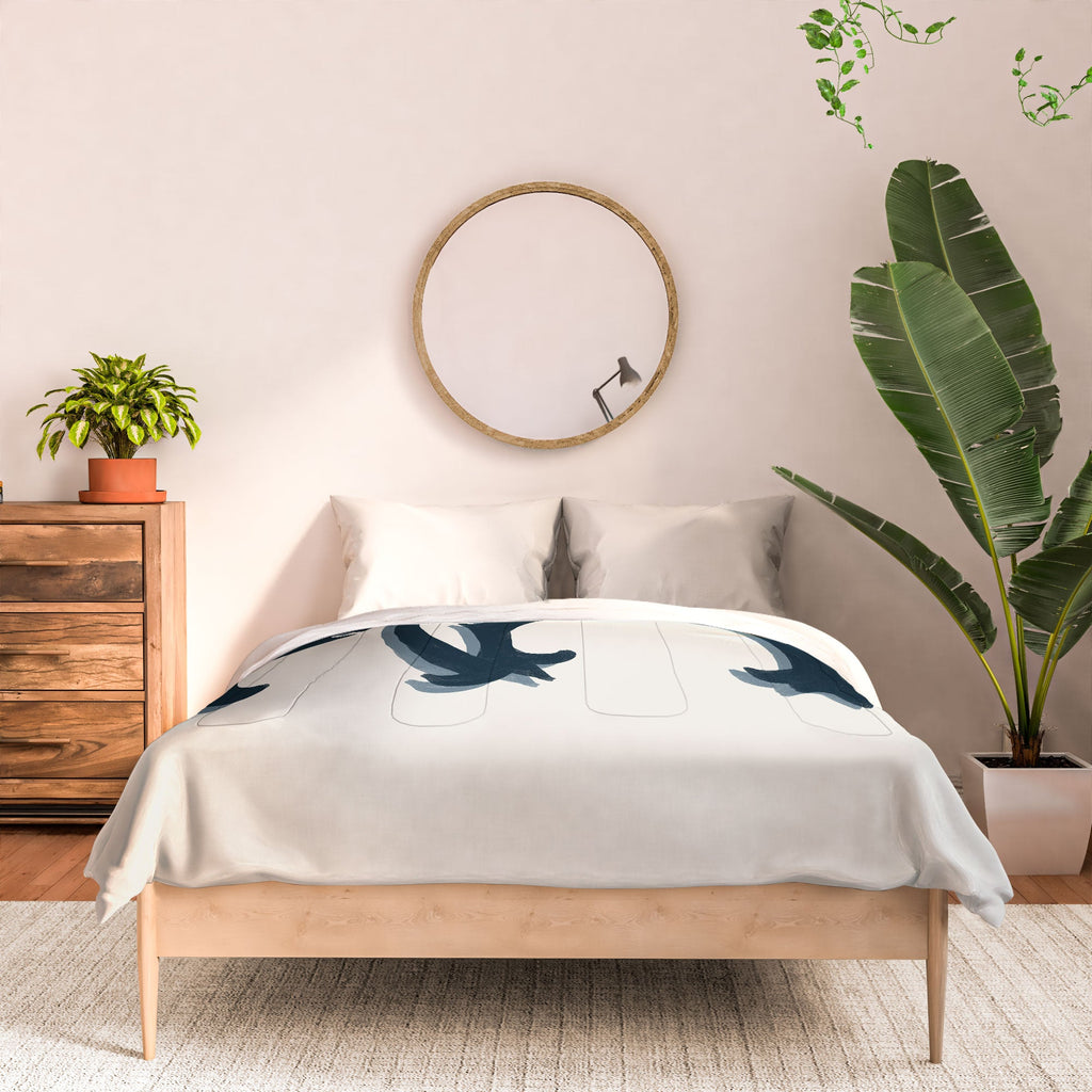 DENY Designs yonkers ny cream Comforter