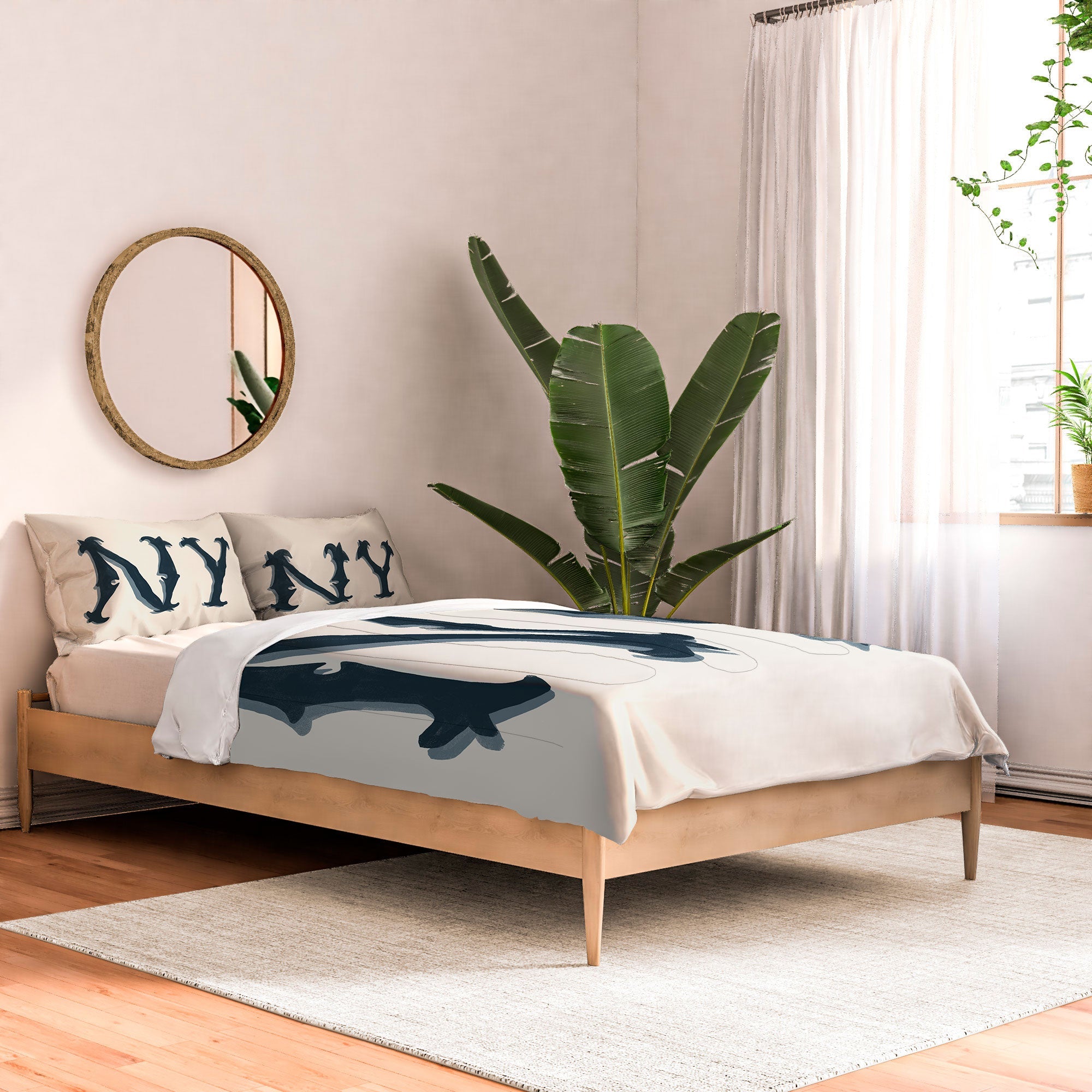 DENY Designs yonkers ny cream Comforter